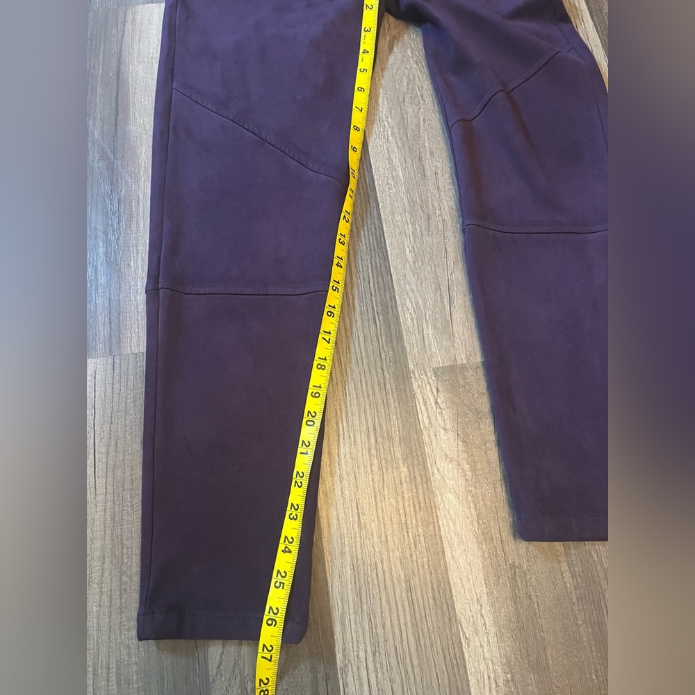 Karen Kane Bracelet Ruffle Sleeve Crossover Top & Faux Suede Moto Pants SZ M/L - Picture 14 of 16